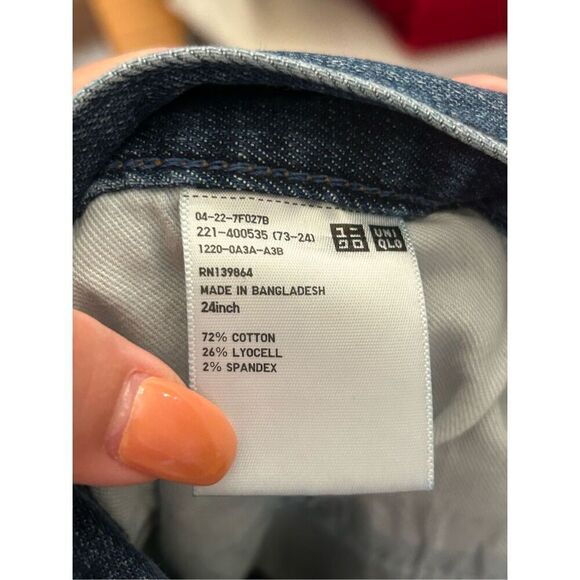 Uniqlo Jeans Japanese denim mid-rise Slim Boyfriend 24 Kaihara - Picture 5 of 8